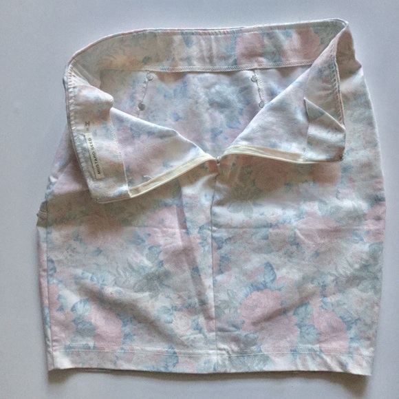 MUSTARD SEED PASTEL FLORAL STUDDED MINI SKIRT SZ M - Picture 5 of 8